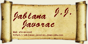 Jablana Javorac vizit kartica